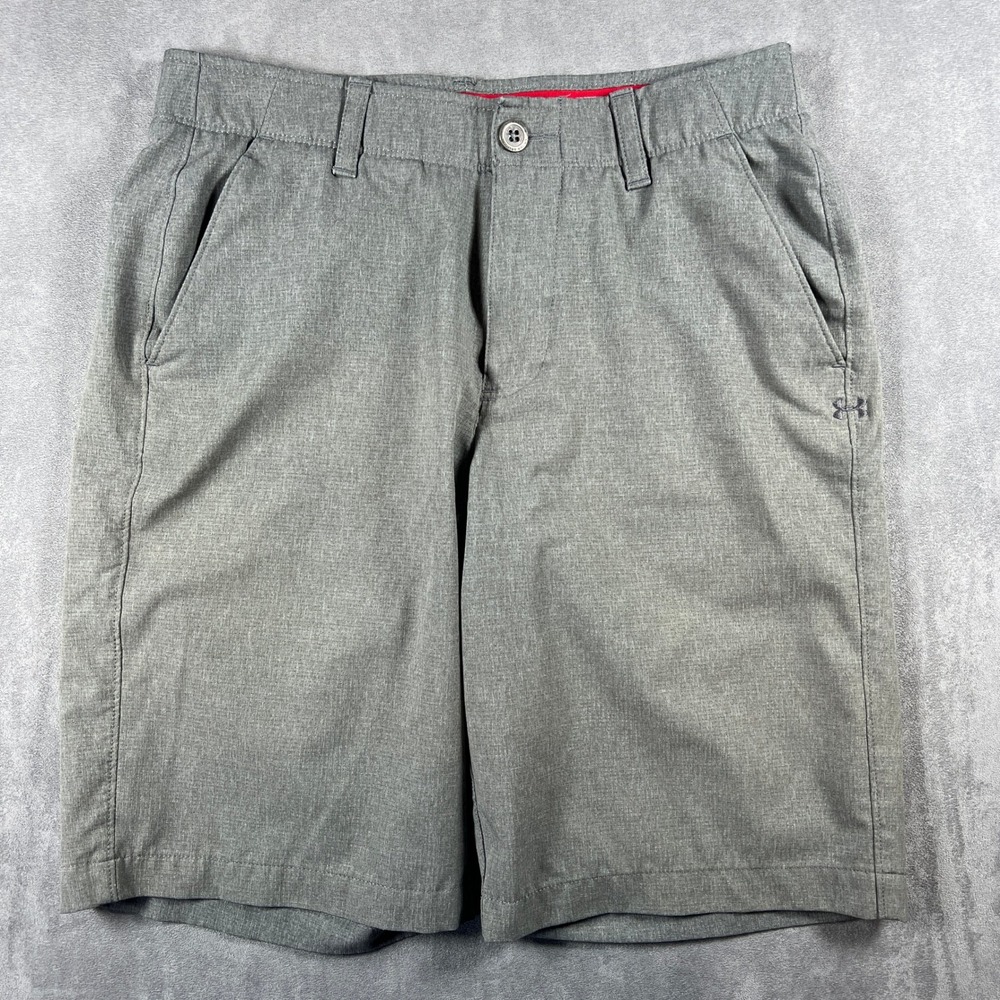 Under Armour Match Play Shorts Men's 30 Gray Heat Gear Stretch Golf Performance